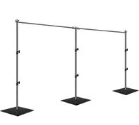 EMART Soporte de Telón de Fondo con Base 2,1x6M,Ajustables Sistema de Fondo