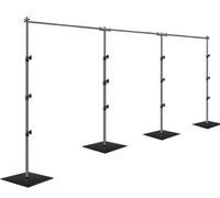 EMART Soporte de Telón de Fondo con Base 2,6x9M,Ajustables Sistema de Fondo