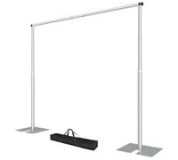 EMART Soporte Fondo Fotográfia Plateado 3x3,6m de Alta Resistencia con Base