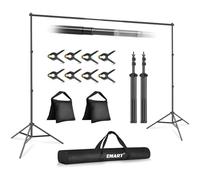 EMART Soporte Fondo Fotográfico 2x3m,Kit Sistema de Soporte Fondo Ajustable