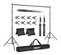 EMART Soporte Fondo Fotográfico 3x3m,Kit Sistema de Soporte Fondo Ajustable