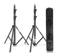 EMART Trípode de iluminación Heavy Duty de 2,6 m, trípode de Aluminio con Rosca de 1/4", Capacidad de Carga máxima de 10 kg para iluminación fotográfica, Cajas de luz y Flashes - 2 Unidades