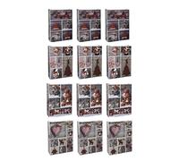 Emartbuy Conjunto De 12 Bolsa De Regalo Brillos De Lujo 2XL 260 gsm Papel Laminado Fuerte - Invierno Festivo
