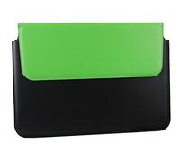 Emartbuy Negro/Verde PU Cuero Magnético Carcasa Wallet Case Cover Cubrir Folio Sleeve 13.3-14.1 Pulgadas Adecuado para Los Siguientes Dispositivos