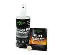 EMAX Clean Dust | Limpiador revolucionario para bolas de bolos de alta gama y uretano | Limpieza intensiva de bolas de bolos | Limpiador de bolas en forma de tabú | Tab & Botella