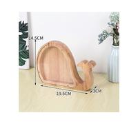 (Embalaje de cartón de ballena) Hucha de acrílico transparente con diseño de letras de madera para niños