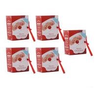 Embalaje de golosinas navideñas en un diseño creativo de caja de dulces con forma de libro, ligero y compacto para un fácil transporte y almacenamiento, adecuado para fiestas de Navidad y eventos, 5