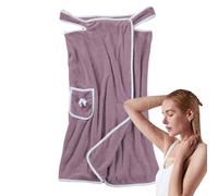Embalaje De Toalla De Baño - Vestido De Toalla De Baño De Vellón De Coral con Bolsillo | Toalla De Ducha para Mujeres, Película De Cuerpo Ligero De Baño, De Baño De Ducha por