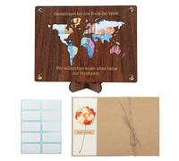 Embalaje para regalos de dinero, regalos de consagración juvenil, regalo de dinero, boda, regalo de dinero, confirmación, mapa del mundo, regalo de boda para novias o relleno de deseos (S1)