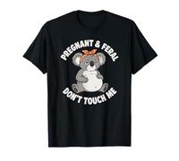 Embarazada Y Salvaje No Me Toques Koala Embarazo Divertido Camiseta