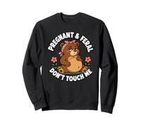 Embarazada Y Salvaje No Me Toques Oso Embarazo Divertido Sudadera