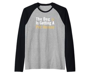 Embarazo de Perro Embarazada Dueño del Perro Nueva Mascota Camiseta Manga Raglan