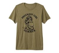 Embarazo Divertido de Sirena de Verano para niña Embarazada Camiseta Premium