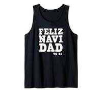 Embarazo Divertido Feliz Navi Dad to Be Christmas Camiseta sin Mangas