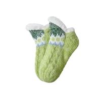 Embarazo sin costuras Slipper Socks Soft Slipper Socks With Non Slip Thickening Winter Adult Bottom Glue Warm Socks Warm Fuzzy Socks For Interior, Home Infantil Rojo Y Azul, verde, Talla única