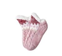 Embarazo sin costuras Slipper Socks Soft Slipper Socks With Non Slip Thickening Winter Adult Bottom Glue Warm Socks Warm Fuzzy Socks For Interior, Home Infantil Rojo Y Azul, rosa, Talla única