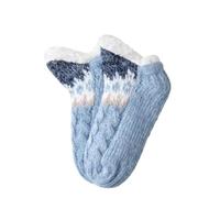 Embarazo sin costuras Slipper Socks Soft Slipper Socks With Non Slip Thickening Winter Adult Bottom Glue Warm Socks Warm Fuzzy Socks For Interior, Home Infantil Rojo Y Azul, azul, Talla única