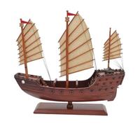 Embarcación a Vela Pequeño, 35 Cm, Modelo De Barco Fuchuan Tipo B, Estilo Clásico De Las Dinastías Ming Y Qing