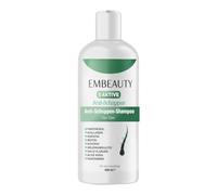 EMBEAUTY Champú anticaspa, con 9 ingredientes seleccionados, fórmula sin sal, apto para todo tipo de cabello, 400 ml