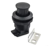 Embedded Rotary Push Button Door Lock Para Rv Yacht Armario Chasis Plástico Y Cerradura de gabinete sin llave con tornillos (negro)