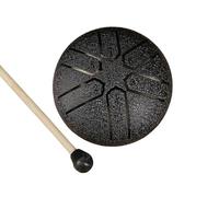 Embellece tu jardín con un tambor de lluvia de 3 pulgadas y 6 tonos, un minitambor de lengüeta de acero etéreo(Black)