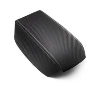 Embellecedor Adhesivo para Reposabrazos Central Cuero Microfibra Estilo Carbono para Honda para Civic Sedán 8.ª Generación 2006-2011 Cojín(White Line)