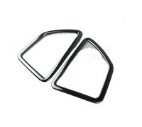 Embellecedor Aire AC Coche Compatible Con Para X5 2008-2013 Para X6 2009-2014 LHD Acero Inoxidable Negro Tablero Salida De Aire Acondicionado Decoración Cubierta Embellecedora