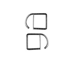 Embellecedor Aire AC Coche Compatible Con Porsche Para Cayenne 2003 2004 2005 2006 2007 2008 2009 2010 Consola Central Ambos Lados Cubierta Decorativa Del Salida De Aire Acondicionado