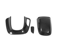 Embellecedor Cabecera Asiento Delantero, Cubierta Botón Estilo Fibra de Carbono, 3 Piezas - Protección Elegante, Instalación Fácil, Compatible con Coche Premium