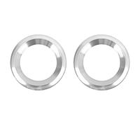 Embellecedor Circular para Altavoz Coche para para Civic 10th 2016 2019, Cubierta De Audio Aleación Aluminio, Anillo Decorativo Autoadhesivo(Plata)