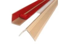 Embellecedor cuadrante de PVC, borde de esquina de pared, hocico adhesivo moldeado en la nariz del borde de la escalera, protección flexible de hueso de goma (marrón, 3,5 x 3,5 cm 10 pack/393 pulgadas