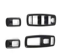 Embellecedor Cubierta Panel Botones Interruptor Elevación Ventana para Dodge para Charger 2011+ para Chrysler 300 2015-2021, Accesorios Decorativos Interior Coche Decorativo(Negro)