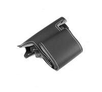 Embellecedor Cubierta Panel Cambio Para Toyota Para Fortuner 2016 2017 2018 2019 Para Hilux 2015-2019 Funda Volante Coche Cosida Mano Cuero Perforado(White line)