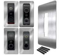 Embellecedor de acero inoxidable para timbre eufy (E340, C31, C30, S330 | Cubre agujeros - Diseño moderno (timbre de puerta de vídeo/placa de timbre/soporte) - Accesorios Doorbell
