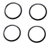 Embellecedor de altavoz de puerta de fibra de carbono para BMW Serie 3 F30 F31 F34 F80 2013-2019 | ABS para cubierta de marco de rejilla de bocina | Moldura interior de aspecto de carbono negro