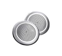 Embellecedor De Altavoz Para Salpicadero Coche Aleación Aluminio Adhesivo Decorativo Interiores 2 Unidades Color Plata Mate Para Jag XPara XE Para XF Marco Panel Control Aire Acondicionado Automóvil