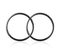 Embellecedor de anillo para altavoz de puerta de coche, fibra de carbono (2010-2015), accesorios interiores