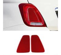 Embellecedor de área de lámpara trasera para Fiat 500 2017-2023 y para Abarth 595 695 con aspecto de fibra de carbono exterior (carbono rojo)