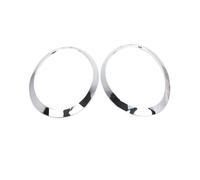 Embellecedor de bisel para anillo de faro delantero, cubierta envolvente, marco de luz trasera, compatible con BMW Mini Cooper F55 F56 F57 2014-2019(Silver Front)