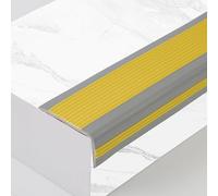 Embellecedor de Borde de Escalera de 1,9 x 0,98 Pulgadas de Ancho, Protector de Borde de Escalera en Forma de L de PVC, Protector de Borde Que Protege y Decora Las Esquinas de los escalones