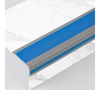 Embellecedor de Borde de Escalera de 1,9 x 0,98 Pulgadas de Ancho, Protector de Borde de Escalera en Forma de L de PVC, Protector de Borde de Escalera Que Protege y Decora Las Esquinas de lo