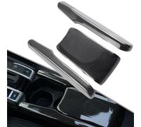 Embellecedor de consola central de fibra de carbono para Civic 2016-2021, panel de decoración interior ABS, adhesivo para tapa de reposabrazos central de coche, para envoltura de consola Civic de