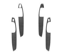 Embellecedor de consola central para B&MW E46 1998-2005, panel de botones de control de elevalunas de fibra de carbono, pegatinas decorativas interiores Mando Botonera Elevalunas(Negro)