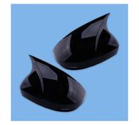 Embellecedor de cubierta de espejo retrovisor lateral con orificio for luz de giro, compatible con Honda Fit 2014, 2015, 2016, 2017, 2018-2020, ABS negro brillante. Integral