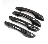 Embellecedor De Cubierta Manija Puerta Coche Cromado Fibra Carbono Para Peugeot 5008 MK2 SUV 2017 2018 2019 2020 Decoración exterior(1)