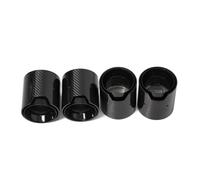 Embellecedor de Escape para Coche, 4 Piezas/Lote, para BMW M2 M3 M4 F80 F82 F83 F87, Punta de Escape de Fibra de Carbono, Tubo de Cola, silenciador de Acero Inoxidable, Boquilla, Tubo Final (Negro)