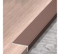 Embellecedor de esquina pared aluminio con moldura en L, Protector bordes, marco puerta, protección zócalo gabinete, 3 uds(Brown,5 * 3cm)