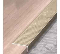 Embellecedor de esquina pared aluminio con moldura en L, Protector bordes, marco puerta, protección zócalo gabinete, 3 uds(Khaki,4 * 2cm)