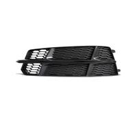 Embellecedor De Faro Antiniebla Para A6 C7 A6L S-line 2015-2018 Cubierta De Luz Parachoques Delantero Coche Lámpara Antiniebla Panal Parrilla Hexagonal(Black Left)