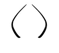 Embellecedor de Faro Delantero para Benz CLS C257 AMG Line 300 300d 350d 400 años 2018 a 2023 2 Unidades luz de ceja Cuchilla de Viento Parachoques (B)